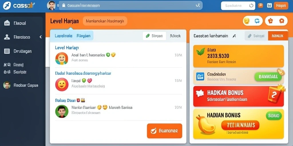 Fitur leaderboard untuk melihat peringkat pemain.