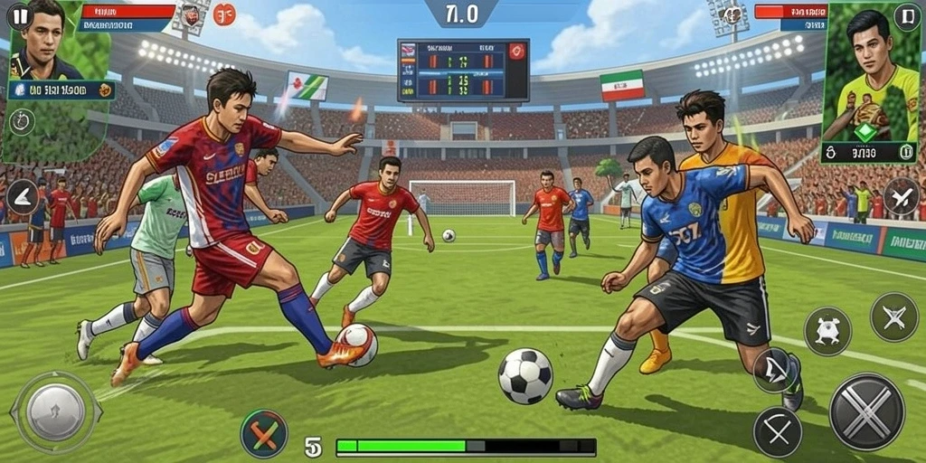 Pemandangan menarik dalam gameplay saat bertarung dengan teman.
